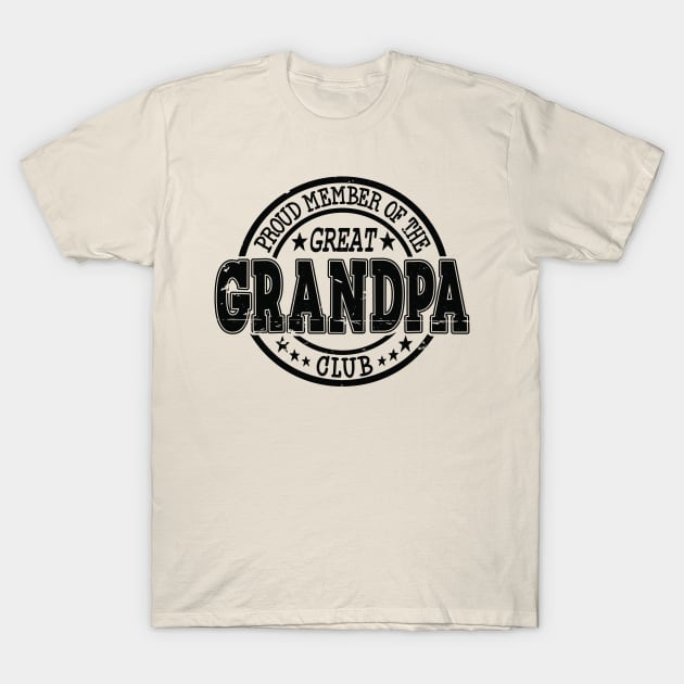Proud Member of the Great Grandpa Club T-Shirt by RuftupDesigns